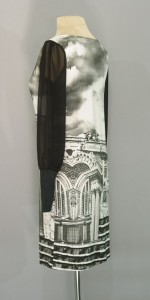 Трикотажное платье с принтом из ткани Gucci