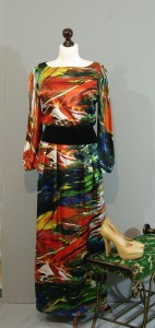 Шелковое платье-макси из ткани коллекции DKNY