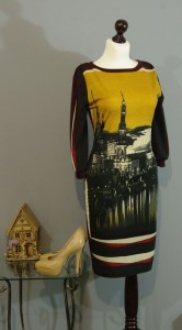 Платье с принтом Лондон, Киев, Украина