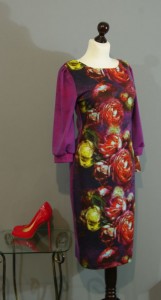 Платье цвета фуксия с цветами, Киев, Украина
