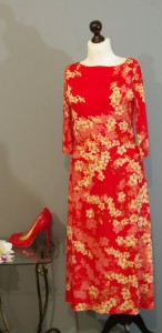 красное платье сакура 