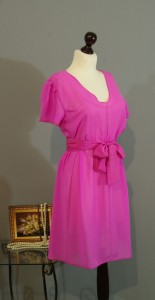 шифоновое платье розового цвета