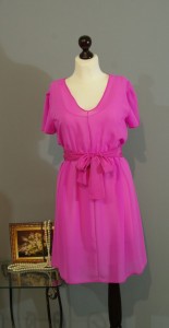 шифоновое платье розового цвета