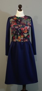 Темное синее цветочное платье купить в интернет-магазине Украина (31)