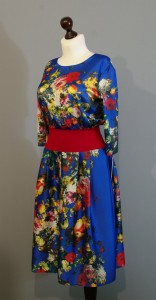Синее платье с цветами от дизайнера Юлии, Платье-терапия Киев lucky-gift (134)
