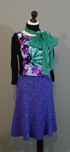 Фиолетовое платье с юбкой-шестиклинкой от дизайнера Юлии, Платье-терапия Киев lucky-gift (167)