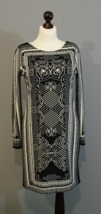 Черно-белое платье прямого кроя от дизайнера Юлии, Платье-терапия Киев lucky-gift (180)