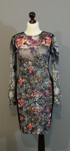 Серое платье с цветами от дизайнера Юлии, Платье-терапия Киев lucky-gift (220)