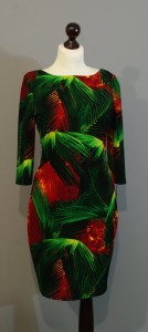 Рыжее платье с зелеными листьями от дизайнера Юлии, Платье-терапия Киев lucky-gift (235)