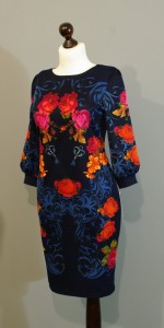 Теплое цветочное платье купить интернет-магазин Украина (3)