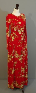 Красное платье-макси с цветами купить на сайте Платье-терапия (15)