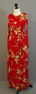 красное длинное цветочное платье купить на сайте Платье-терапия (16)
