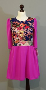 Яркое мини-платье розового цвета купить на сайте Платье-терапия (25)