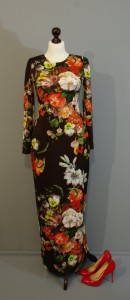 Теплое длинное платье с цветами купить на сайте Платье-терапия (5)