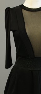 черное платье с прозрачным декольте купить на сайте Платье-терапия (84)