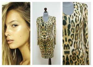Леопардовое платье зима