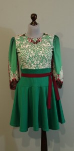 Зеленое теплое нарядное платье купить интернет Украина (134)