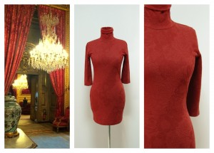 Темно-рыжее платье корица