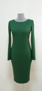 Зеленое платье по фигуре длина миди купить