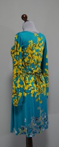 бирюзово-голубое с золотым узором платье купить Украина (37)