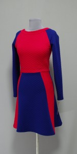 красно-синее стеганое платье купить Украина (29)