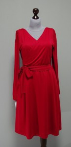 красное платье с декольте на запах купить Украина (12)