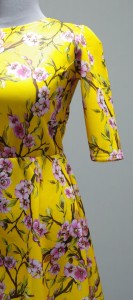 купить желтое платье с цветущей веткой (10)