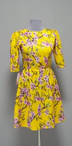 купить желтое платье с цветущей веткой (6)