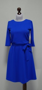 купить синее платье с овальным вырезом (127)