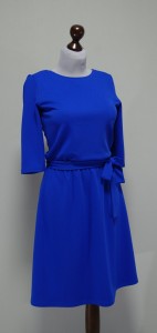 купить синее платье с овальным вырезом (128)