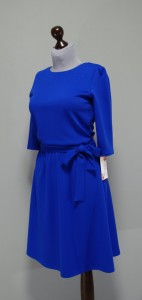 купить синее платье с овальным вырезом (129)