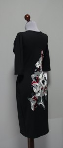 купить черное платье с белыми цветами, интернет Украина Платье-терапия (127)