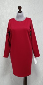 бордовое платье-кокон фото (142)