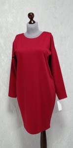 бордовое платье-кокон фото (144)