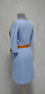 голубое платье с оранжевым фото (10)