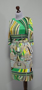 зеленое полосатое платье фото (89)