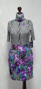 платье фиолетовое с цветами фото (96)