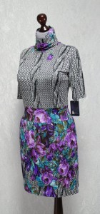 платье фиолетовое с цветами фото (98)