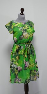 Зеленое летнее воздушное платье 