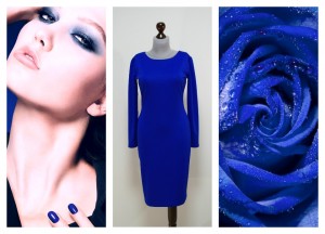 Платье синего цвета электрик