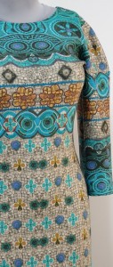 Платье с мозаичным принтом