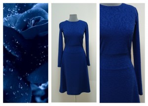 Синее платье глубоководного оттенка