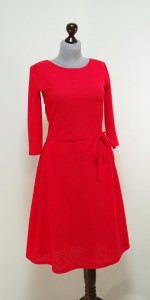 Красное теплое платье