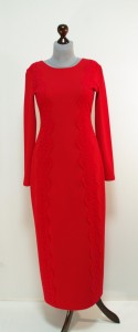 Красное прямое платье длина макси в пол прямое