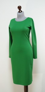 Зимнее зеленое платье