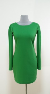 Зеленое платье мини зима